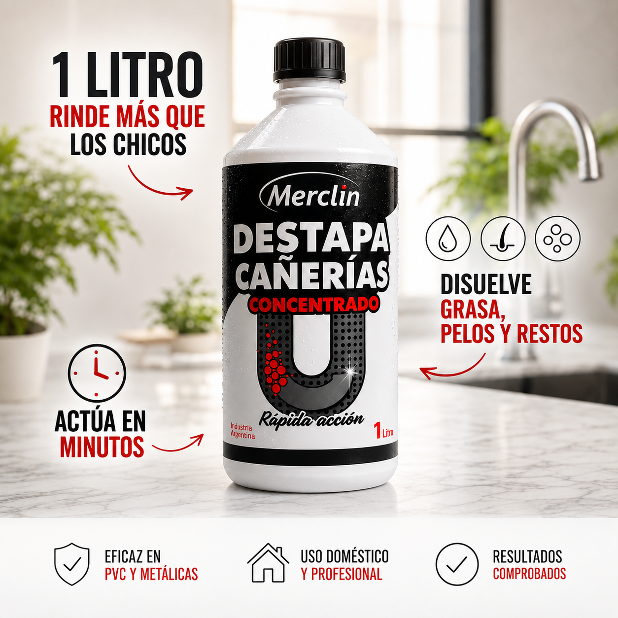 Destapacañerías Clin — Eliminá Obstrucciones en Minutos