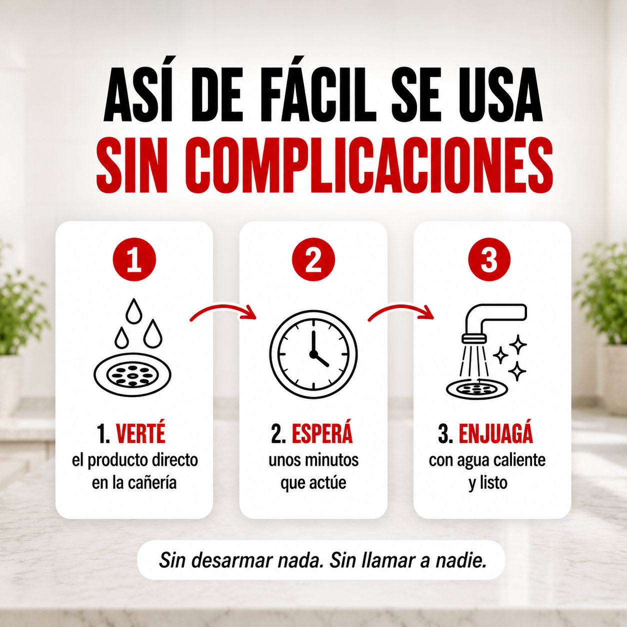 Destapacañerías Clin — Eliminá Obstrucciones en Minutos