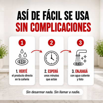 Destapacañerías Clin — Eliminá Obstrucciones en Minutos