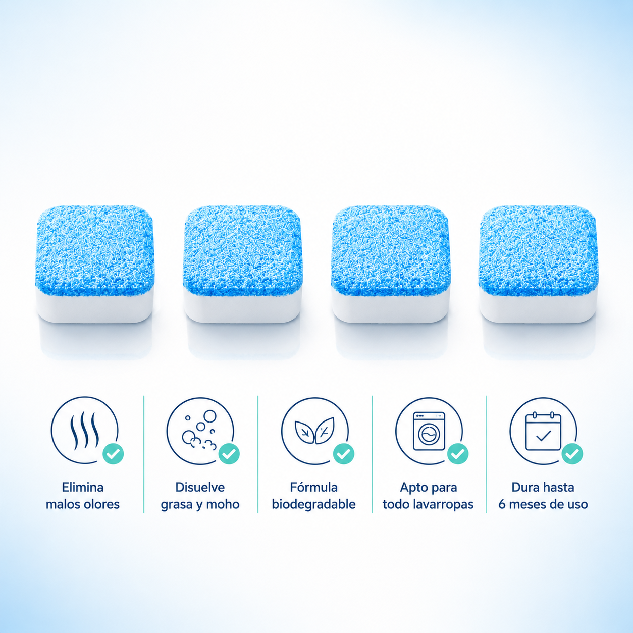 Pastillas Antibacteriales para Lavarropas — Pack de 12 Unidades