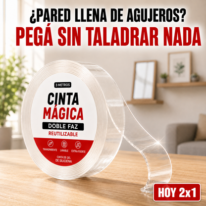 Cinta Mágica – Pega Cualquier Cosa Sin Clavos ni Tornillos