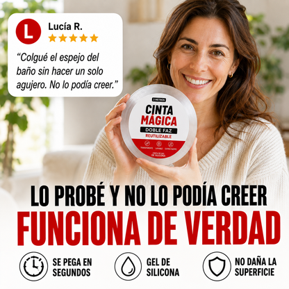 Cinta Mágica – Pega Cualquier Cosa Sin Clavos ni Tornillos